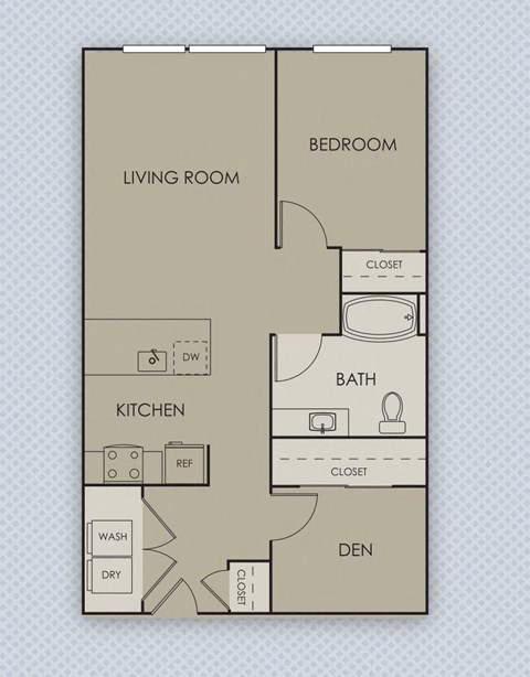Tempo PDX Apartments C4 Type A Floor Plan